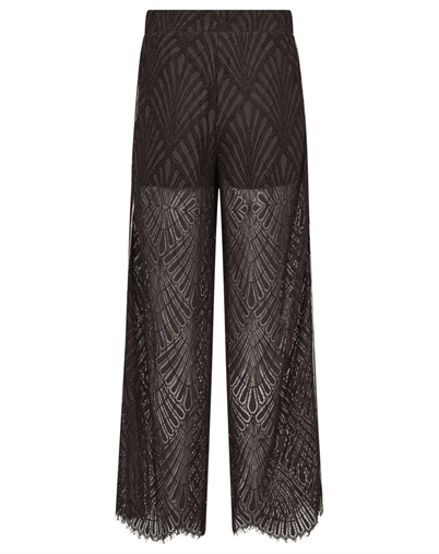 Co'Couture - Leti CC Lace Panel Bukser - Dark Brown